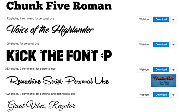 Abstract Fonts - 摘要字体网站：超过十三万免费字体下载，包括大热的web字体。