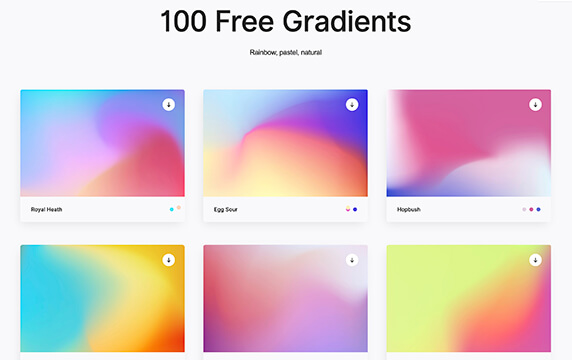 Meshgradients - 免费的网格渐变背景：免费的网格渐变背景，支持.sketch，.png，.ai，.jpg，.eps，可以免费用在商业和个人项目中。