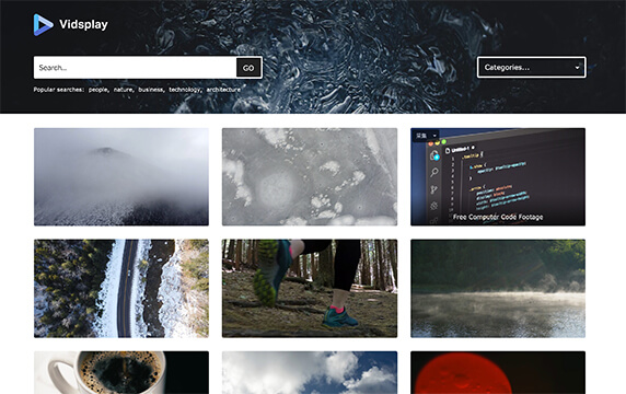 Vidsplay - 免费的高清视频素材：vidsplay 的视频可免费用于个人和商业项目，但是使用时需要标注视频来源、链接。