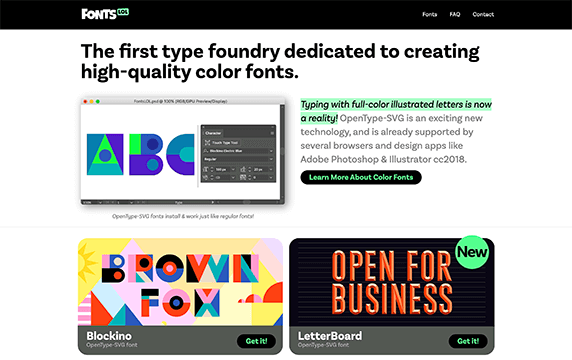 FontsLoL - 高质量彩色字体：一个能够下载并应用艺术字体的网站，一键生成高大上艺术字体。