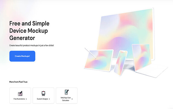 Mockup-Generator - 免费创建精美的产品模型：一个完全免费的样机模型-Mockup Generator，您只需点击几下即可创建精美的产品模型！完全免费，在5种设备类型上拥有30多种不同的模型。