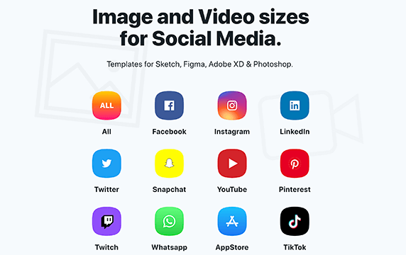 SocialSizes - 社交媒体的图像：SocialSizes 是由 @assentorp 制作的一个关于我们常见社交平台的媒体图像和视频大小的网站。