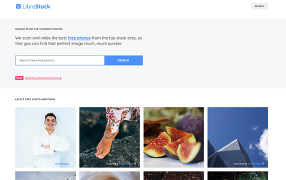 LibreStock - 3000多万免费图集资源：libreStock整合了多种优质免费版权图片站点，提供3000多万免费图集资源，用户可以通过定义关键词快速搜索想要的高清图片。