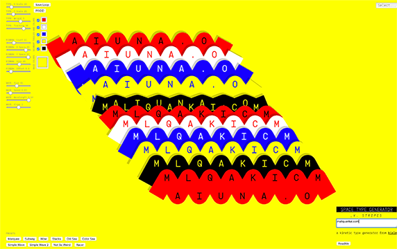 Space Type Generator - 字体动效神器：它是一个非常强大的文字效果生成器，你只需要输入文字，它就会自动生成各种各样的动效，你也可以根据想法调整参数，效果惊艳。