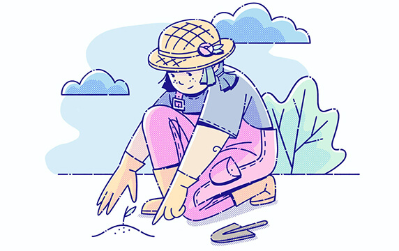 Halftone Illustrations - 免费的半色调插画：一组免费的卡通人物插画，感觉挺不错，它提供了PSD源文件、高分辨率的PNG和PDF。