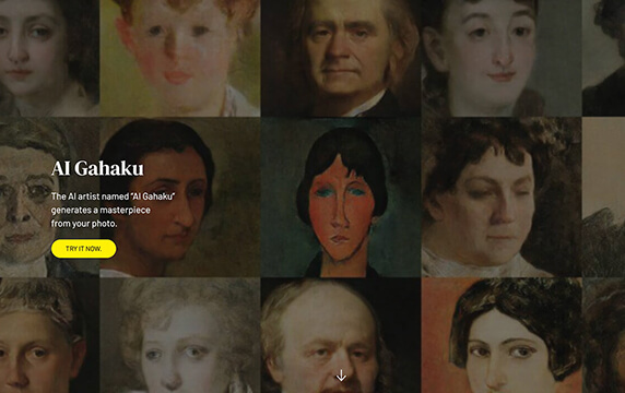 AI Gahaku - 自拍照生成名画艺术品：AI Gahaku一款制作艺术头像的工具，它通过AI可以使用自己的照片生成欧洲中世纪的风格，看起来别具一格非常有趣。