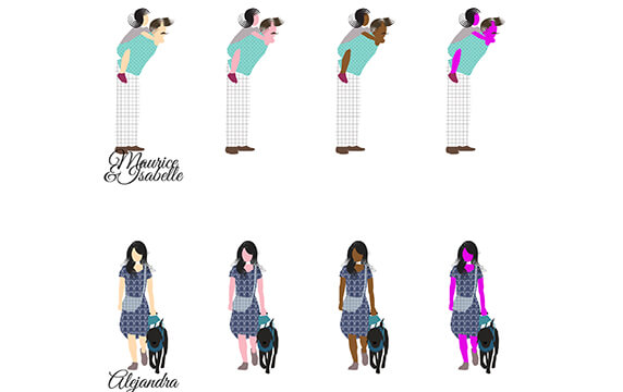 Cutoutmix - 高质量的抽象插画风人物素材网站：一个高质量的抽象插画风人物素材网站，人物动作生动活泼，还包含正视、俯视两种视角。