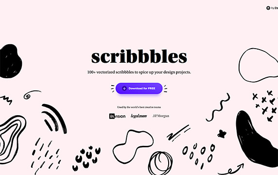 Scribbbles - 100+矢量涂鸦素材：100+矢量涂鸦素材，可以为你的设计项目增添趣味，支持自定义大小或颜色，可免费下载用于商业或个人项目。