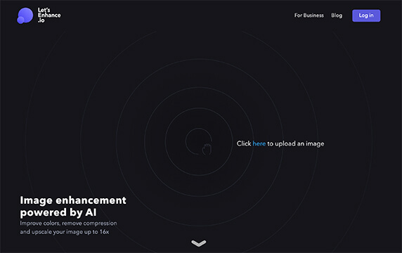 Let’sEnhance.io - 国外的在线图片放大工具：Let’sEnhance.io 是一款国外的在线图片放大工具，采用基于深褶积神经网络的尖端图像超分辨技术，实现大幅增加照片或图像的大小并且不失质量的效果。
