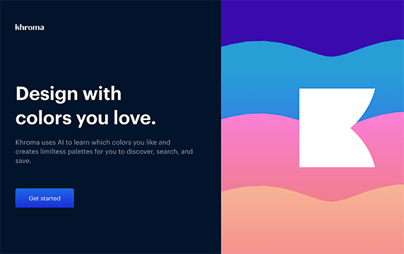 khroma - 用喜欢的颜色设计：Khroma使用AI来学习您喜欢的颜色并创建淡淡的调色板供您发现，搜索和保存。