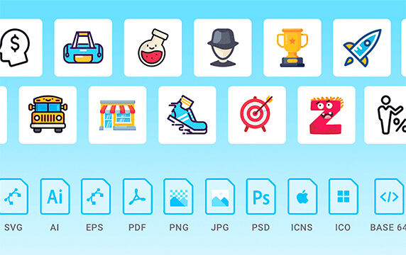 Iconscout - 免费在线图标编辑器：Iconscout的100万+图标来自全球350多位设计师，包含Iconscout独家图标包、Iconscout团队精选图标包、顶级免费图标包、最新图标包和所有时间流行的图标包几大类。