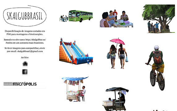 Skalgubbrasil - 有趣的人物和动物素材：Skalgubbrasil 是一个"基于瑞典网站 Skalgubbar，同时具有巴西文脉的网站"，网站的人物来自于该国各个地区，其中还有有趣的动物和其他各种物件。